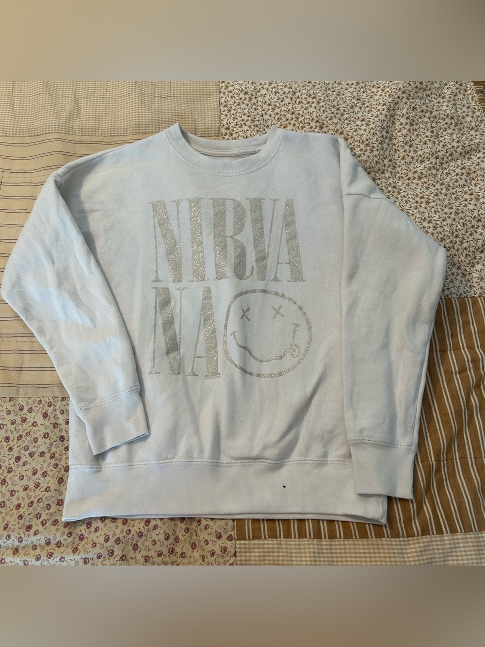 Abercrombie Kids white nirvana sweatshirt size 11/12